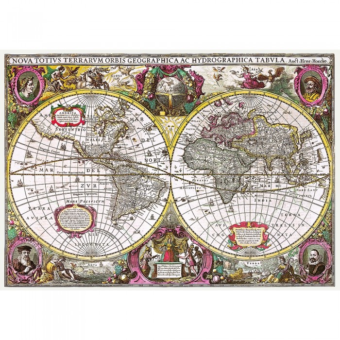 Trefl A New Land and Water Map of the Entire Earth, 1630