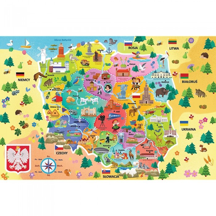 Trefl Karte von Polen (auf Polnisch)