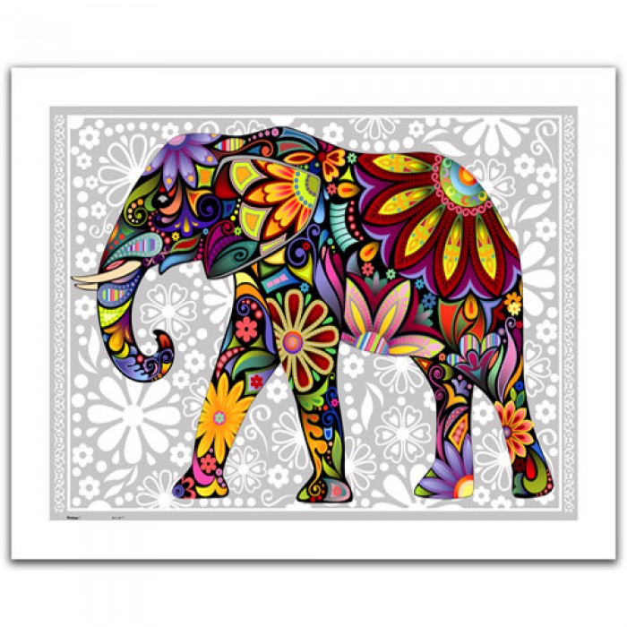 Pintoo Puzzle aus Kunststoff 500 Teile - Bunter Elefant