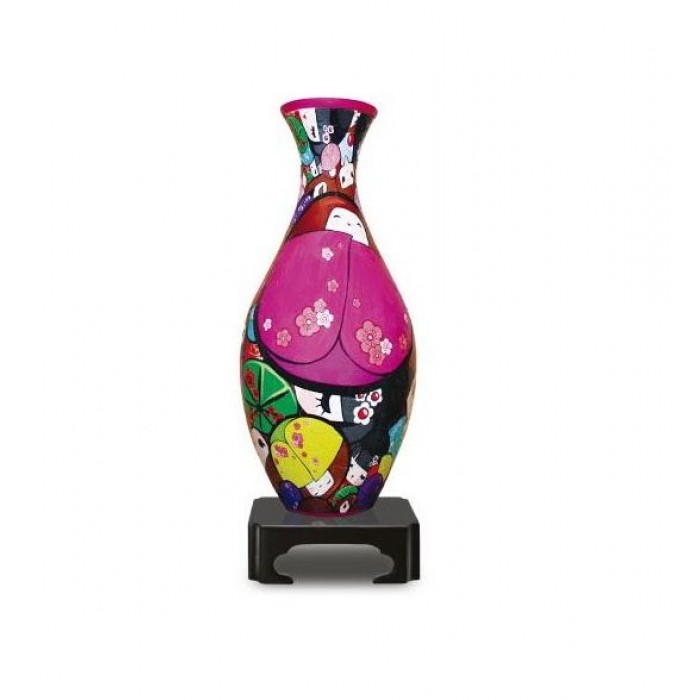 Pintoo 3D Puzzle Vase - Japanische Puppen