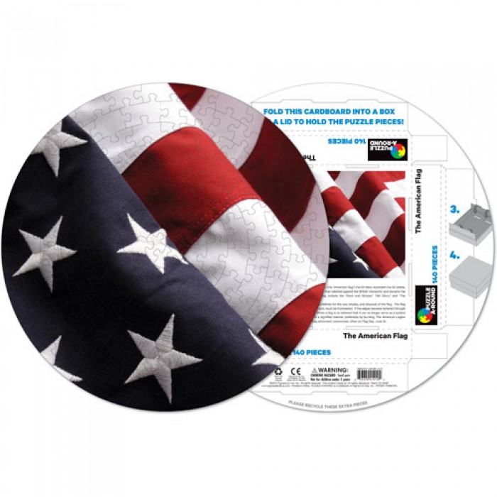 Pigment & Hue, INC Fertiges Rundpuzzle - Amerikanische Flagge