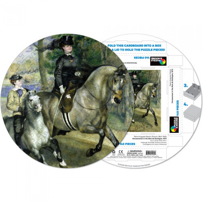 Pigment & Hue, INC Fertiges Rundpuzzle - Pierre Renoir: Femme à cheval