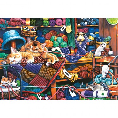 Puzzle Master-Pieces-71827 XXL Teile - Knittin Kittens