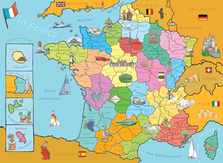 Frankreich Karte Kinder | My blog
