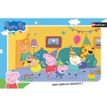  Nathan-01093 Rahmenpuzzle - Peppa Pigs Geburtstag