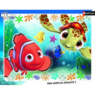 Nathan-86106 Puzzle quadratisch - Nemo und Squiz