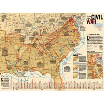 Puzzle New-York-Puzzle-NG1705 XXL Teile - Battles of the Civil War