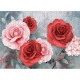 Rosa und Rote Rosen