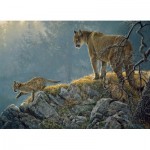 Puzzle  Cobble-Hill-54635 XXL Teile - Excursion: Cougar and Kits