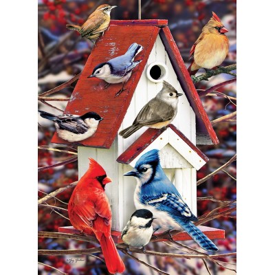 Puzzle Cobble-Hill-80122 Greg Giordano -  Winter Birdhouse