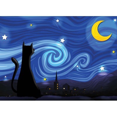 Puzzle Cobble-Hill-85063 XXL Teile - Mrowwy Night