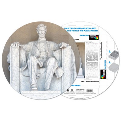 Pigment-and-Hue-RLINC-41201 Fertiges Rundpuzzle - Lincoln Memorial