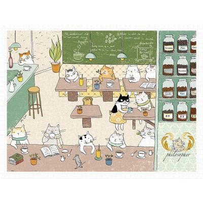 Puzzle Pintoo-H2242 Ms. Cat - Philosopher Cafe