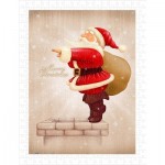   Puzzle aus Kunststoff - Santa Claus Dive in The Fireplace