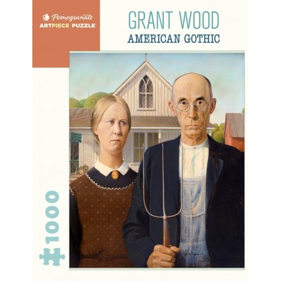 Puzzle Pomegranate-AA1081 Grant Wood - American Gothic