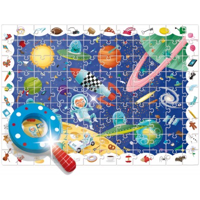 Puzzle Ludattica-58266 XXL Teile - Baby Détective: The Space
