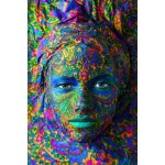   Holzpuzzle - Face Art:  Portrait einer Frau