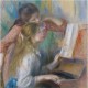 Holzpuzzle - Würfel - Auguste Renoir: Mädchen am Klavier
