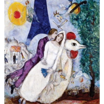 Puzzle-Michele-Wilson-K109-24 Puzzle aus handgefertigten Holzteilen - Chagall Marc - Die Verlobten