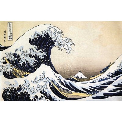 Puzzle-Michele-Wilson-P943-80 Handgeschnittenes Holzpuzzle - Hokusai : La Vague