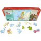 Puzzle aus handgefertigten Holzteilen - Europakarte