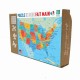 Puzzle aus handgefertigten Holzteilen - Karte der Vereinigten Staaten
