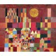 Puzzle aus handgefertigten Holzteilen - Paul Klee: Burg und Sonne