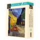 Puzzle aus handgefertigten Holzteilen - Vincent van Gogh: Caféterrasse am Abend