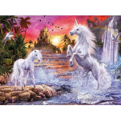 Puzzle Ravensburger-00471 Star Line : Schöne Einhörner