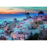 Puzzle  Ravensburger-00663 Abend über Santorini