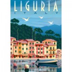 Puzzle  Ravensburger-01233 Postkarte Ligurien