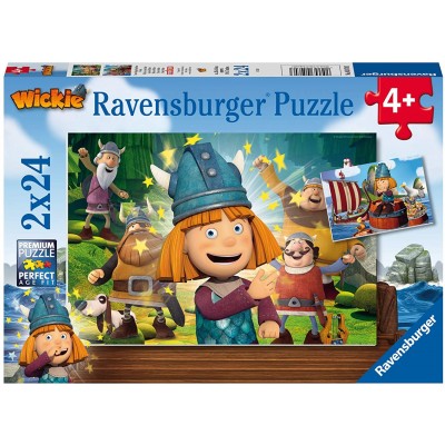 Ravensburger-05070 2 Puzzles - Wickie