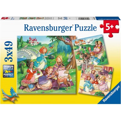 Ravensburger-05564 3 Puzzles - Kleine Prinzessinnen