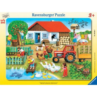 Ravensburger-06020 Rahmenpuzzle - Bauernhof