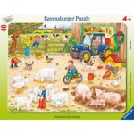  Ravensburger-06332 Puzzle 40 Teile Rahmenpuzzle - Auf dem großen Bauernhof