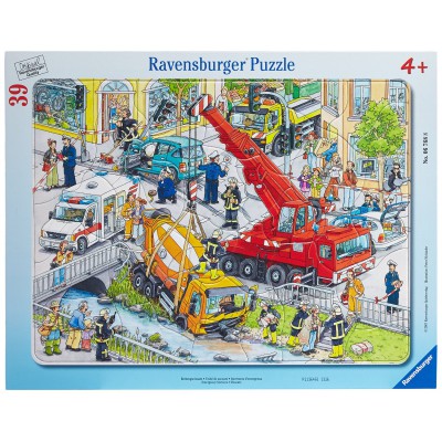 Ravensburger-06768 Rettungseinsatz, 39 Teile Rahmenpuzzle
