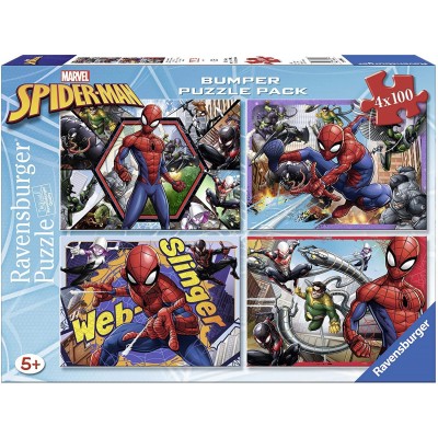 Ravensburger-06914 4 Puzzles - Spider-Man
