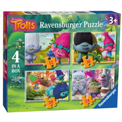 Ravensburger-06972 4 Puzzles - Trolls