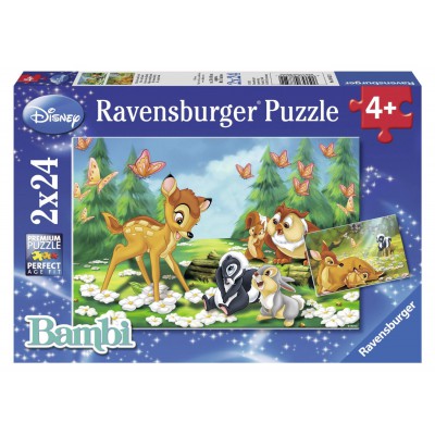 Ravensburger-08852 2 Puzzles - Bambi