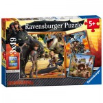 Ravensburger-09258 3 Puzzles - Dragons: Drachenreiter