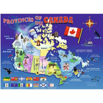 Puzzle Ravensburger-10569 Karte von Kanada