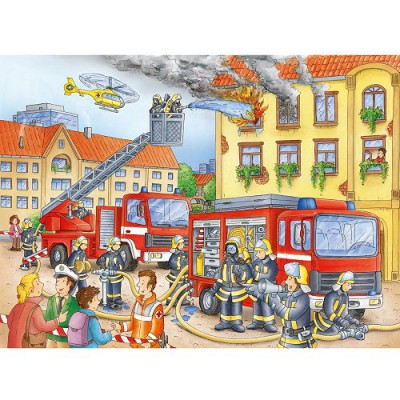 Puzzle Ravensburger-10822 Unsere Feuerwehr
