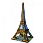  Ravensburger-12556 3D Puzzle- 216 Teile: Eiffelturm, Paris