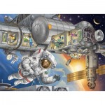 Puzzle  Ravensburger-13366 XXL Teile - Auf der Weltraumstation
