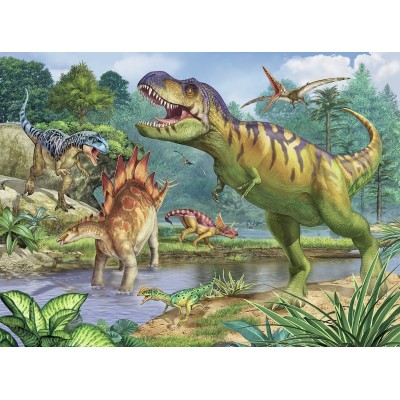 Puzzle Ravensburger-13695 XXL Teile - Welt der Dinosaurier