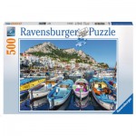 Puzzle  Ravensburger-14660 Farbenfroher Hafen