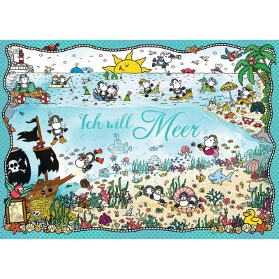 Puzzle Ravensburger-15008 Sheepworld - Ich Will Meer