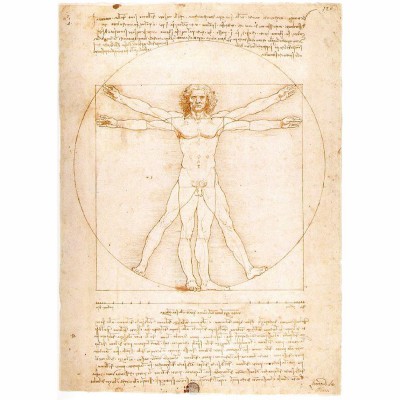 Puzzle Ravensburger-15250 Leonardo da Vinci: Der vitruvianische Mensch