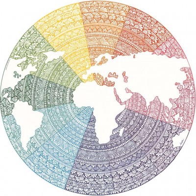 Puzzle Ravensburger-17168 Circle of Colors - Mandala