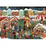 Puzzle  Ravensburger-17546 Weihnachtsmarkt